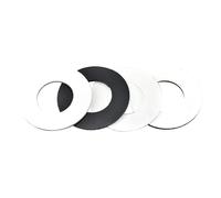 Junta plana de PVC transparente/negro con respaldo adhesivo de una sola cara M2~M12, arandela redonda de plástico adhesiva, tornillo, arandela rígida aislante(Transparent (200PCS),M4x8mmx1mm)