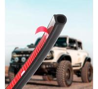 Junta Puerta Coche Autoadhesiva 3M O-Ring Doble 10x10mm - Reducción de Ruido, Impermeable, Material EPDM para Auto, SUV, MPV - Instalación Fácil DIY, Negro + Tijeras Transparentes