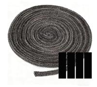 Junta Refractaria 8mm x 3m - Cuerda Para Junta de Chimenea en Fibra de Vidrio Resistente a 550°C - Sello de Estanqueidad Universal para Estufa de Leña, Horno, Insertable y Estufa de Pellets