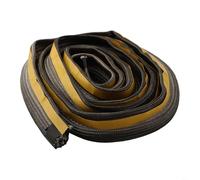 Junta Refractaria Autoadhesiva Estufa para leña Cuerda Sellado Vidrio 550ºC Calor para chimenea Horno 10mm x 2m Negro(2 meters)