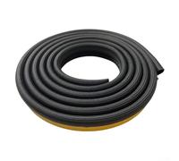 Junta Refractaria Autoadhesiva Estufa para leña Cuerda Sellado Vidrio 550ºC Calor para chimenea Horno 10mm x 2m Negro(3 meters)