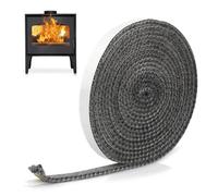 Junta Refractaria Chimenea 3mm×10mm×3m Cinta de Sellado para Chimenea Junta Fibra de Vidrio Cinta Plana Autoadhesiva para Chimenea, Estufa, Ahumador (3mm×10mm×3m)