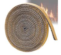 Junta Refractaria Chimenea, GeeRic Chimeneas de Leña Chimenea Autoadhesivo Junta Cristal para Estufa de Leña Puerta Tira de Sellado Resistente Al Calor Φ15mm*2m