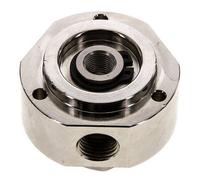 Junta rotativa de 3 vías 1/8'' x 1/4'' x3/8'' Latón niquelado FKM 12bar (168,6psi)