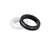 Junta tórica de goma negra/blanca de 3 a 80 mm for proteger el orificio del cable.(Black,7mm-100pcs)