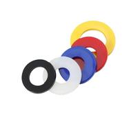 Junta tórica de tornillo junta arandela plástico aislamiento espaciador plano nailon colorido M2M2.5M3M4M5M6M8M10M12 ~ M20 negro/blanco/rojo/azul/amarillo(White,M6x12x1.5mm-200pcs)