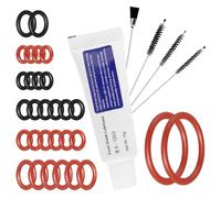 Junta tórica para Philips Saeco, 30 piezas juntas de estanqueidad para grupo infusor con cepillo de limpieza - recambios para cafetera automática (Juego completo + grasa de silicona)