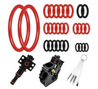 Junta tórica para Philips Saeco, 30 piezas juntas de estanqueidad para grupo infusor con cepillo de limpieza - recambios para cafetera automática (Juego completo)