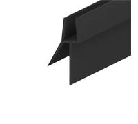 Junta Transparente para Ducha Burlete For Puerta De Ducha Baño, PVC For Vidrio, Accesorios, Inferior For(23mm gap black,2pcs 50cm)