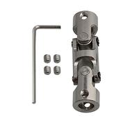 Junta universal 1 unidad de 4 - 4 mm de unión en U de tres secciones del eje de dirección del acoplador para embarcaciones, coches, piezas de repuesto de accesorios de bricolaje