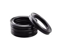 Junta X NBR negra cuatro labios hidráulica | CS6.99mm DI34.3-658.88mm junta vástago pistón kit(354.97x6.99(1pcs))