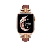 Juntan Correa de reloj de cuero para Apple Watch de 38 mm, 40 mm, 41 mm, siete colores diferentes con una variedad de hebillas de acero inoxidable (38 mm/40 mm/41 mm, hebilla de oro rosa castaño)