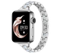 Juntan Correa delgada de acero inoxidable para Apple Watch de 41 mm, 40 mm, 38 mm, correa de resina ligera para Apple Watch Series 9, 8, SE, 7, 6, 5, 4, 3, Ultra, 2, 1
