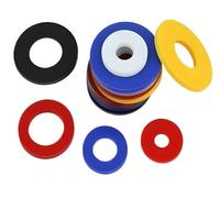 Juntas de aislamiento planas, arandelas de sellado de plástico negro, rojo y azul for espaciadores de anillo duro de tornillo M2-M24(Blue,M22x42x3(10Pcs))