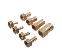 Juntas de cobre de hilo femenino BSP, conector de manguera suave, adaptador de latón, tubo de aire, junta de Pagoda, 1/2 "a 6~25mm(Female To 10mm,1 Piece)