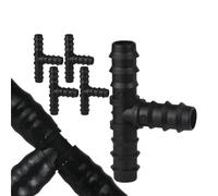Juntas de conector de manguera de riego por goteo de agua for jardín, 4 Uds., 1/2, 3/4 ", 16mm, 20mm, 25mm, Conector de lengüeta de tubo de PE, tapón final de reparación de codo en T(16mm-Tee-4pcs)