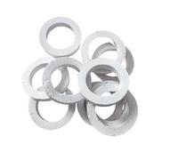 Juntas de empaquetadura fibra trenzada, impregnadas PTFE, resistentes al desgaste, for bombas y válvulas (10 unidades)(OD72*ID52*10mmT)