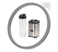 Juntas de estanqueidad de repuesto, 12 piezas, de silicona, en gris, compatible con WMF Kult X Mix & Go Mini Smoothie Maker, para batidora y tapa de bebida