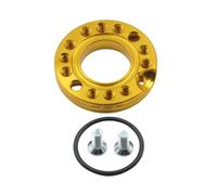 Juntas de motor para moto Ajuste para Pit Dirt Bikes, ajustador de colector de carburador CNC de 28mm, adaptador de placa giratoria de brida Universal Junta Tapa Stator(Gold)