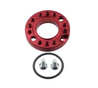 Juntas de motor para moto Ajuste para Pit Dirt Bikes, ajustador de colector de carburador CNC de 28mm, adaptador de placa giratoria de brida Universal Junta Tapa Stator(Red)