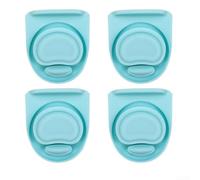 Juntas de repuesto de tapa superior para botellas de agua Owala, paquete de 4 sellos de silicona para frascos de 19 onzas, 24 onzas, 32 onzas, 40 onzas, fácil de limpiar, negro (azul)