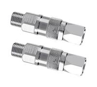 Juntas giratorias de 360 grados para pulverizadores, conectores de manguera de acero inoxidable de 1/4 pulgadas, accesorios de pintura sin aire, conectores de manguera de pulverización de acero