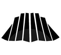 Juntas Herméticas Para Automóvil Postes Pilar Pulidos Para Nissan Para X-trail Para Rogue 2014-2018 Cubierta Embellecedora Ventana Pegatina Columna BC 8 Uds CAVINBDZ(Black)