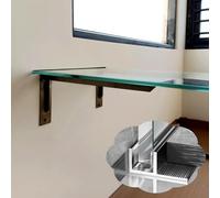Juntas Mampara Ducha Perfil de Aluminio para Pared con Canal Profundo Fijo, Tirador de Borde para Puerta de Ducha Tipo F, Perfil de Soporte para Panel Empotrado en El Suelo(Gray-3/8",98 in/250 cm)