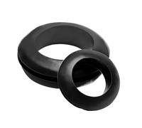 Juntas tóricas protectoras de doble cara de caucho de nitrilo, anillos de sellado de ojal de manga de alambre con orificio pasante de 3~80 mm(Black,4mm100pcs)