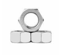 Junter 20 tuercas hexagonales M10-1.5 de paso izquierdo, tuercas hexagonales de marcha atrás, rosca izquierda, rosca métrica A2, tuercas hexagonales DIN934