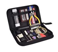 Junterone 1 Juego de Herramientas para Guitarra con Bolsa de Transporte, Herramientas de Reparación, Regla de Acción de Cuerda, Luthier, Pasadores de Puente para Guitarra y Ukelele