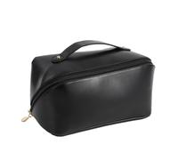 Junterone 1 pieza gran capacidad viaje cosmético bolsa impermeable portátil maquillaje almacenamiento caja cosmética para cosméticos de la piel, C, Negro