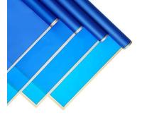 Junterone 20 hojas de papel de embalaje de flores con 10 tarjetas de felicitación, papel de embalaje de ramo, papel de embalaje floral, azul