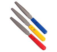 Junterone 3 Piezas CóNicas para Tuercas de Guitarra, Juego de Limas de Ranura para Tuercas, de Alambre de Doble Filo, Herramienta de Alambre para Bajo de Guitarra de Madera