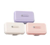 Junterone 3 piezas mini caja de píldoras portátil 7 compartimentos organizador de píldoras de medicina diaria bolsa de mano contenedor de píldoras de viaje