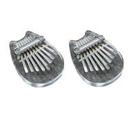 Junterone 8 teclas Mini Kalimba iris cristal transparente Kalimba dedo piano instrumento