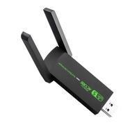 Junterone Adaptador WiFi USB de doble banda 2.4GHz 5GHz 1300Mbps, receptor de señal sin para PC/ordenador portátil, compatible con Win 7/8/10/11, sin controlador, fácil de usar, acabado So
