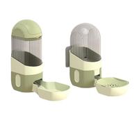 Junterone - Bebedero y alimentador automático para colgar conejos, apto para chinchillas, cerdos, erizos, verde