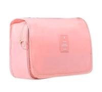 Junterone , bolsa de aseo impermeable, gran capacidad, tamaño de viaje, bolsa organizadora de maquillaje, fácil de instalar, fácil de usar, color cremoso, Pink