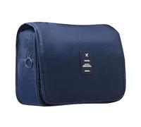 Junterone , bolsa de aseo impermeable, gran capacidad, tamaño de viaje, bolsa organizadora de maquillaje, fácil de instalar, fácil de usar, color cremoso, azul marino