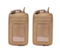 Junterone - Bolsa de llaves impermeable para exteriores, portamonedas, juego de viaje, bolsa de moneda, ranura para tarjetas, multifuncional, color amarillo, amarillo