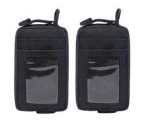 Junterone - Bolsa de llaves impermeable para exteriores, portamonedas, juego de viaje, bolsa de moneda, ranura para tarjetas, multifuncional, color amarillo, Negro