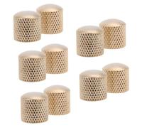 Junterone Botón de Volumen de Guitarra en Forma de Cúpula de Metal Dorado, Botón de Control De Potenciómetro Bajo Guitarra Eléctrica (sin Agujero)