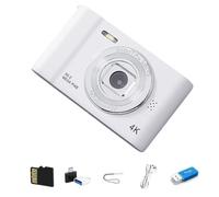 Junterone - Cámara de fotos digital 4K para fotografía HD de viaje selfie cámara de 2,4 pulgadas, selfie mini retro cam