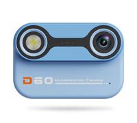 Junterone Cámara impermeable para niños, cámara subacuática, 3 metros, impermeable y posterior, cámara doble, natación al aire libre, azul