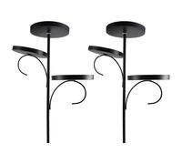 Junterone Candelabro de Árbol de Navidad Triple Negro Candelabro Navideño Vajilla de Cocina para Dormitorio Interior