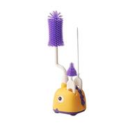Junterone Cepillo de Botella de Silicona Cepillo de Limpieza Rack de Drenaje Especial para Recién Nacido Juego de Limpieza de Pezón de Enjuague de C