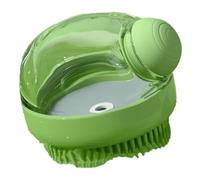 Junterone Cepillo de ducha para perros, aseo para mascotas, baño de masaje, cepillo de limpieza con dispensador de champú para perros y pelo , verde