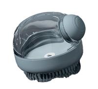Junterone Cepillo de ducha para perros, baño de masaje, cepillo de limpieza con dispensador de champú para perros y pelo , gris