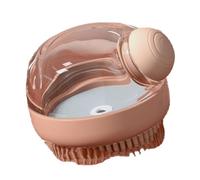 Junterone Cepillo de ducha para perros, baño de masaje, cepillo de limpieza con dispensador de champú para perros y pelo , rosa